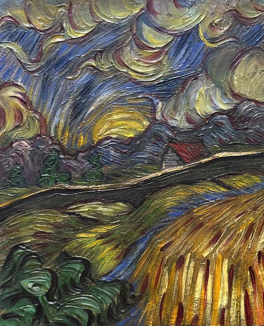 Vincent Van Gogh Dutch 1853-1890 Oil on Canvas painting in the style of. Gaugin, Monet, Degas Period (1 of 5)