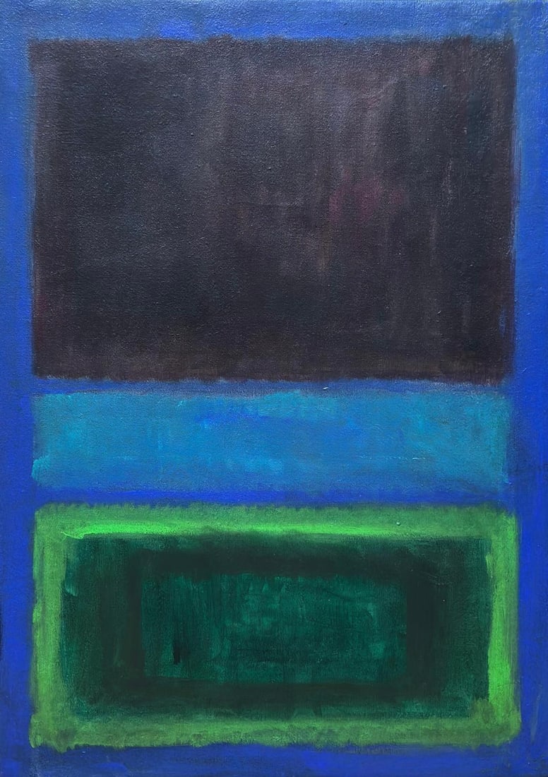 Mark Rothko American 1903 - 1970 Oil on Canvas painting in the style of. Pollock, Kline, Abstract (1 of 4)