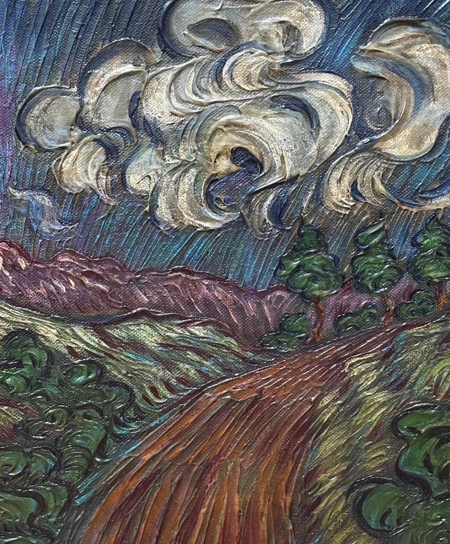 Vincent Van Gogh Dutch 1853-1890 Oil on Canvas painting in the style of. Gaugin, Monet, Degas Period (1 of 6)