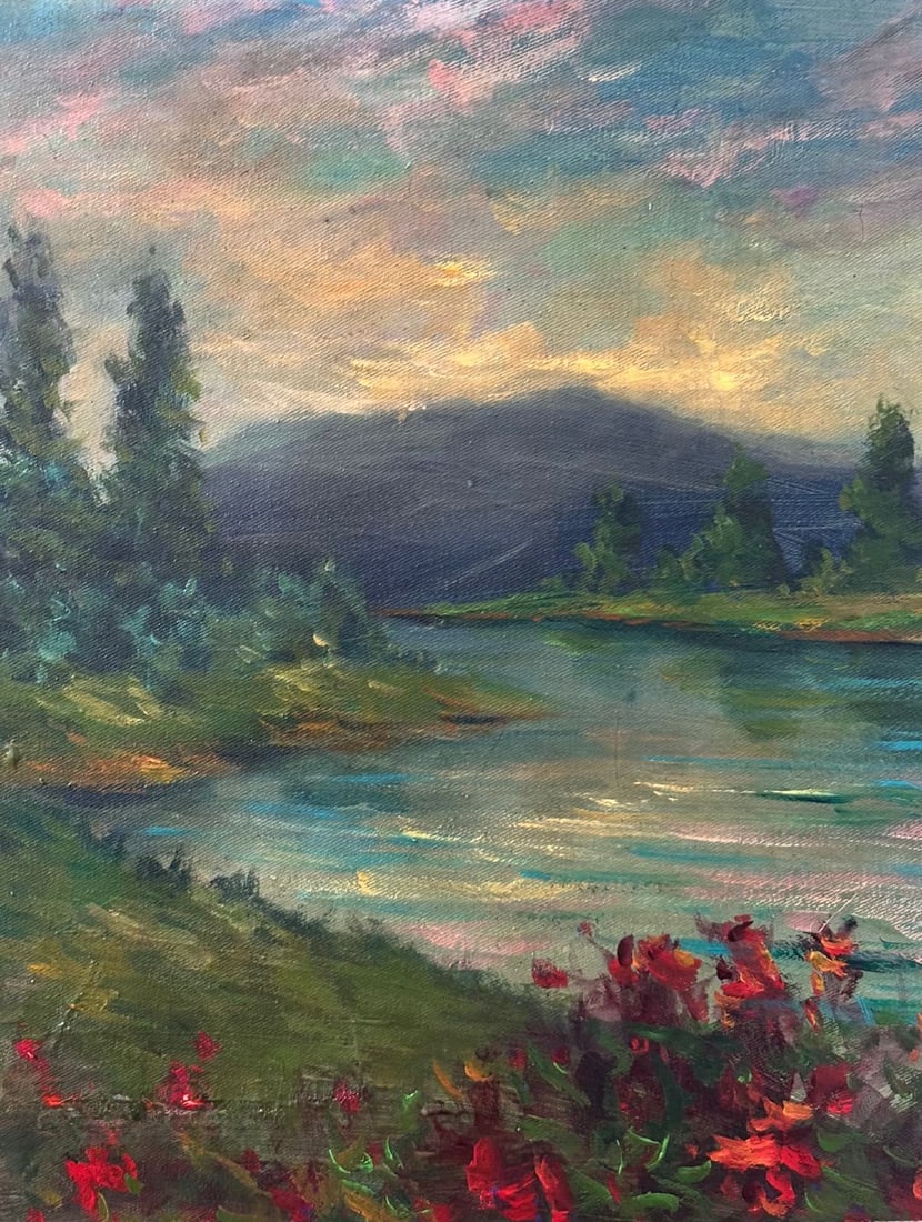 Claude Monet French 1840 - 1926 Oil on Canvas in the style of . Renoir & Manet Impressionist Era.: Title: Untitled Technique: Oil on canvas Measures: 12 × 11 inches (30.5 × 27.9 cm) Year: Circa mid–20th century Condition: The painting is in good overall condition. The pigment layers appear stab