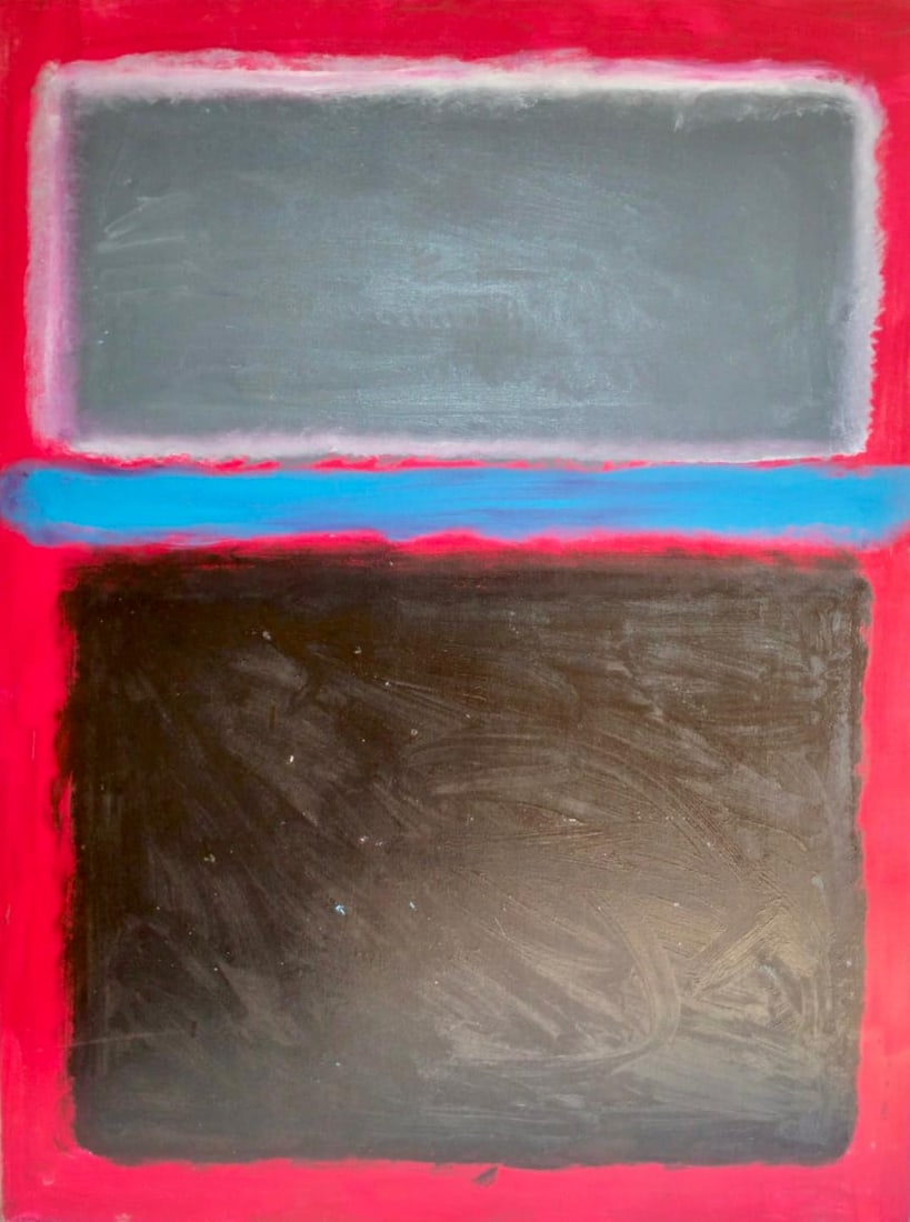 Mark Rothko American 1903 - 1970 Oil on Canvas painting in the style of. Pollock, Kline, Abstract (1 of 6)