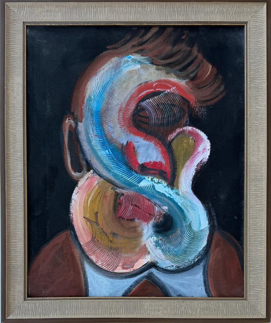 Francis Bacon, British Oil on Canvas in the Style of Bacon, Figurative Expressionism Art (1 of 6)