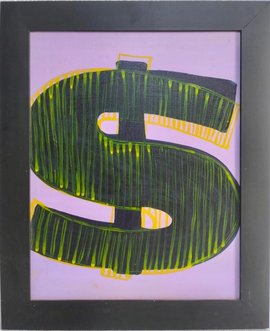 Andy Warhol 1928-1987 Acrylic on Canvas in the style of. Warhol & Haring Pop Art (1 of 6)