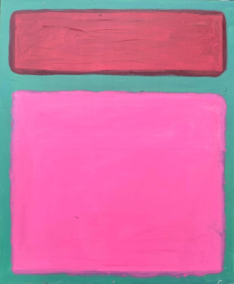 Mark Rothko American 1903 - 1970 Oil on Canvas painting in the style of. Pollock, Kline, Abstract: Title: Untitled Technique: Oil on canvas Measures: 48 × 40 inches (121.9 × 101.6 cm) Year: Circa 1951 Condition: The painting is in good overall condition. The surface shows stable pigment layers wi