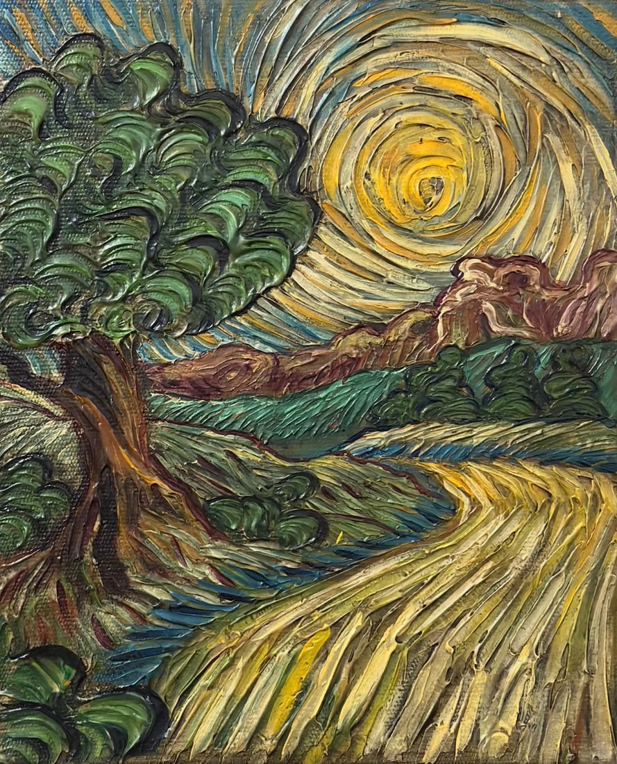 Vincent Van Gogh Dutch 1853-1890 Oil on Canvas painting in the style of. Gaugin, Monet, Degas Period (1 of 5)