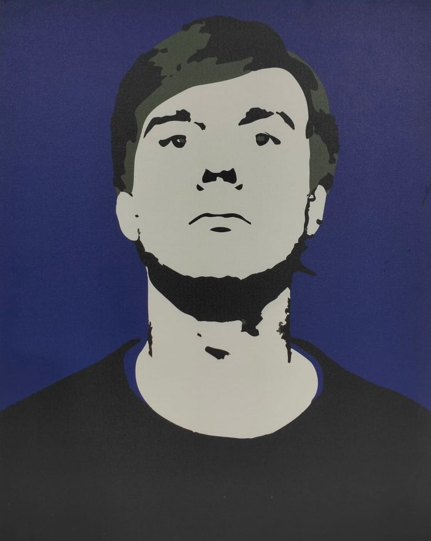 Andy Warhol 1928-1987 Silkscreen on Canvas in the style of. Warhol & Haring Pop Art: Title: Portrait Study Technique: Silkscreen on canvas Measures: 39 × 59 inches (99.1 × 149.9 cm) Year: Circa 1948 Condition: The artwork is in good overall condition. The silkscreen surface appears