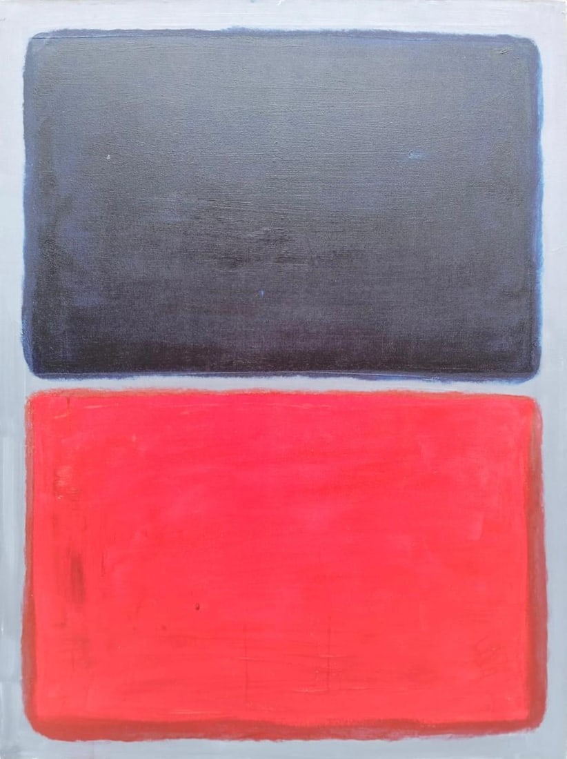 Mark Rothko American 1903 - 1970 Oil on Canvas painting in the style of. Pollock, Kline, Abstract (1 of 5)
