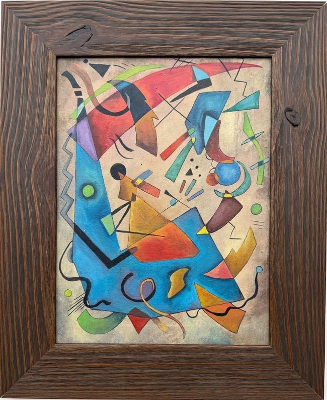 Wassily Kandinsky 1866 - 1944 Oil on Canvas Painting in the style of. Mondrian, Picasso Era (1 of 7)