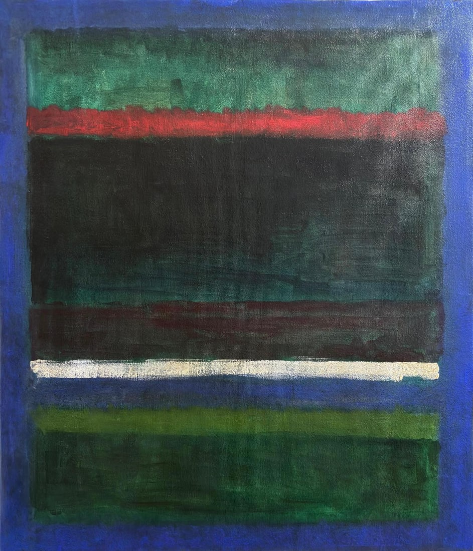Mark Rothko American 1903 - 1970 Oil on Canvas painting in the style of. Pollock, Kline, Abstract (1 of 8)