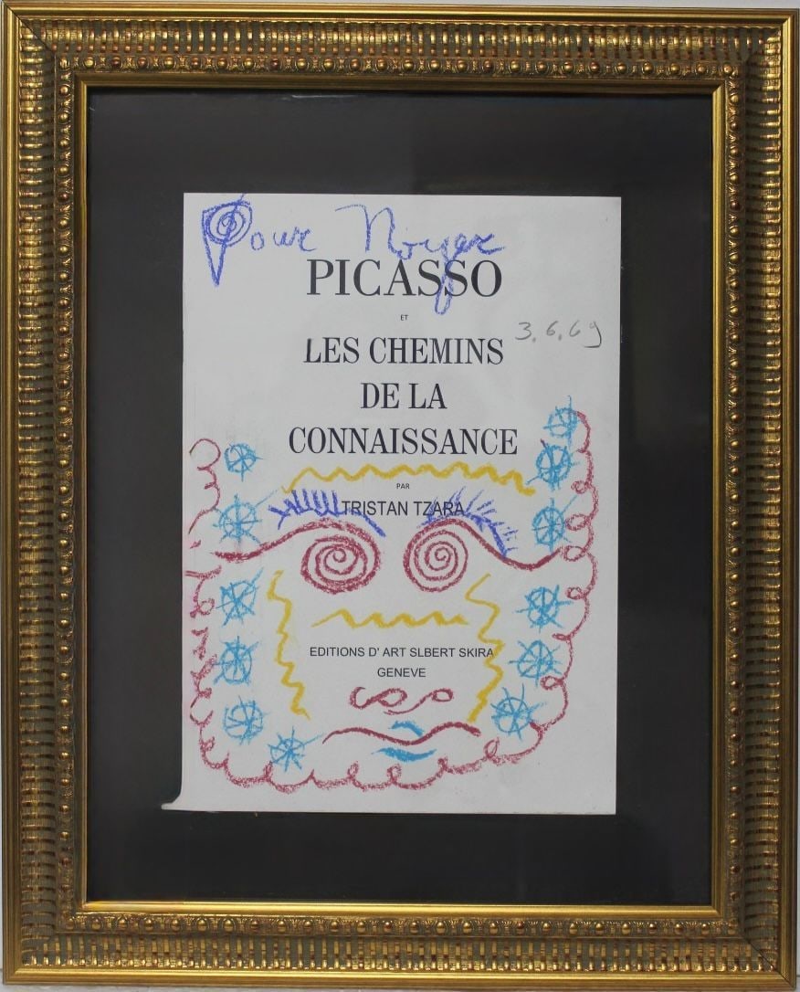 Pablo Picasso French 1881-1973 Mix on paper painting Portrait de Homme in the style of.Dali,Era Era (1 of 5)