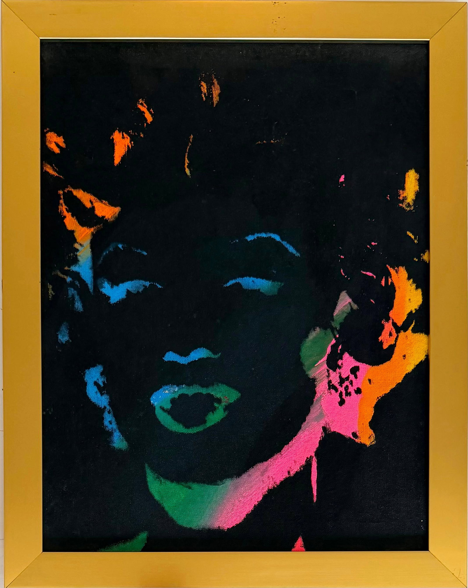 Andy Warhol American 1928-1987 Silkscreen on canvas Marylin in the style of , Haring , Basquiat Era (1 of 5)