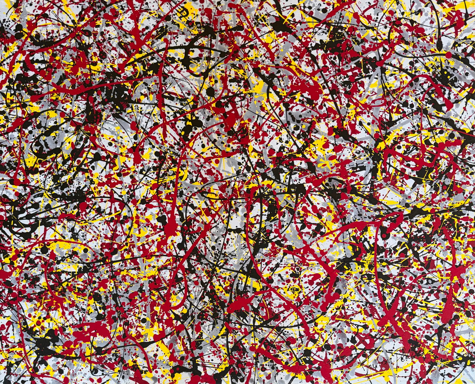 Jackson Pollock American 1912-1956 oil on canvas painting Untitled in the style of.Rothko,Basquiat (1 of 6)