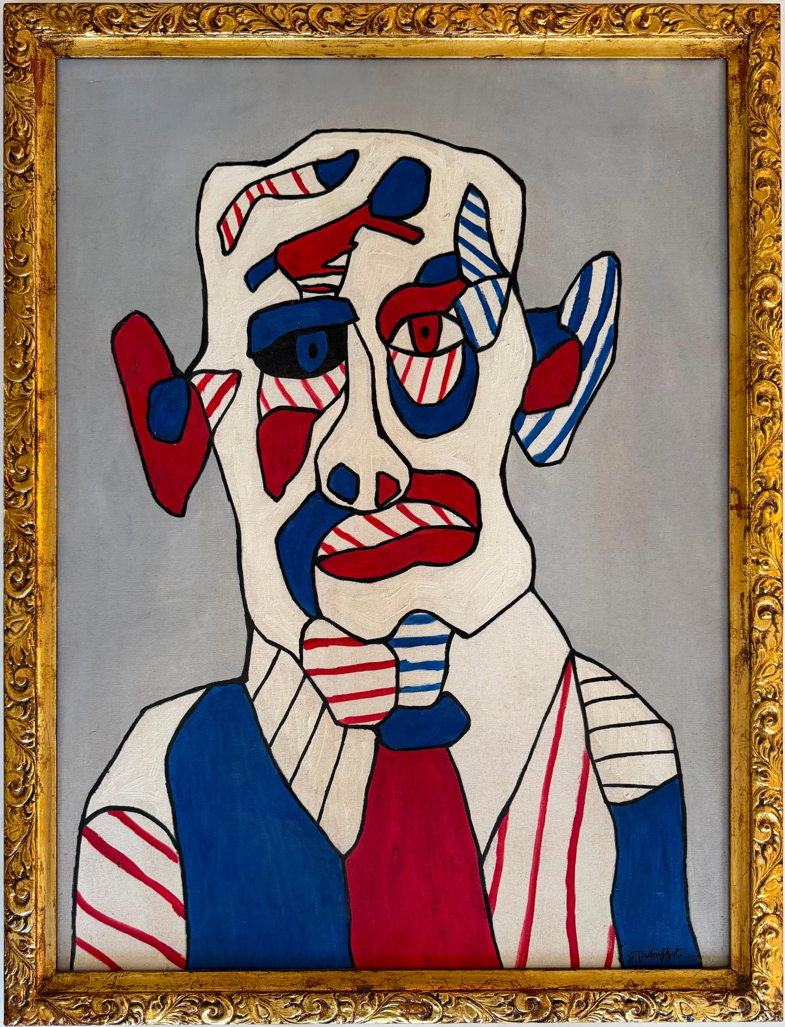 Jean Dubuffet French Oil on Canvas Self Portrait in the style of .Picasso , Moanet , Van Goght Era. (1 of 7)