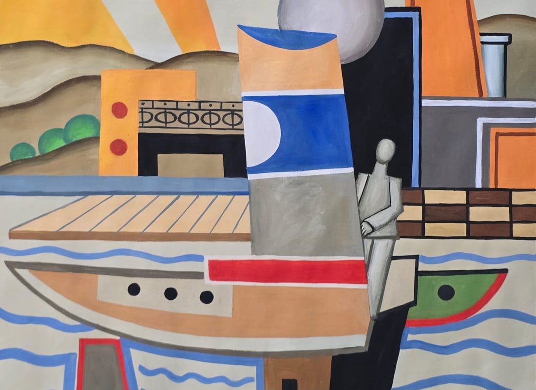 Fernand Leger French 1881-1955 Gouache on paper in the style of.Picasso,Miro Era (1 of 5)