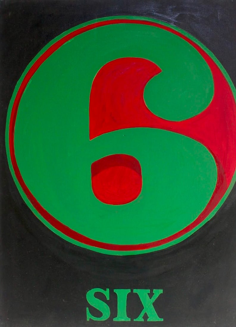 Robert Indiana American 1928–2018 Oil on Canvas Pop Art Composition in the Style of, Pop Era (1 of 5)