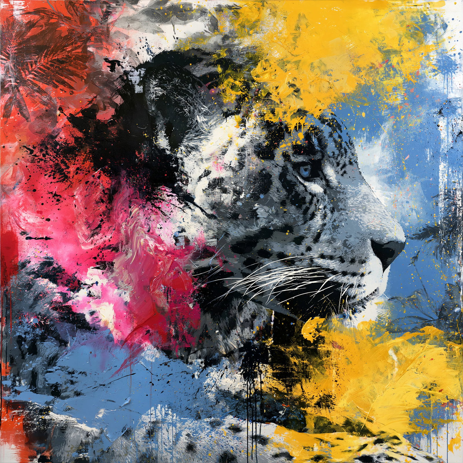 Chromatic Instinct. Acrylic print on panel. By the IAAG Artists Group. Contemporary.: Title: Chromatic Instinct Technique: Acrylic print on panel Measures: 20 × 20 inches (51 × 51 cm) Year: Contemporary Condition: Excellent condition. Museum-quality contemporary composition featuring