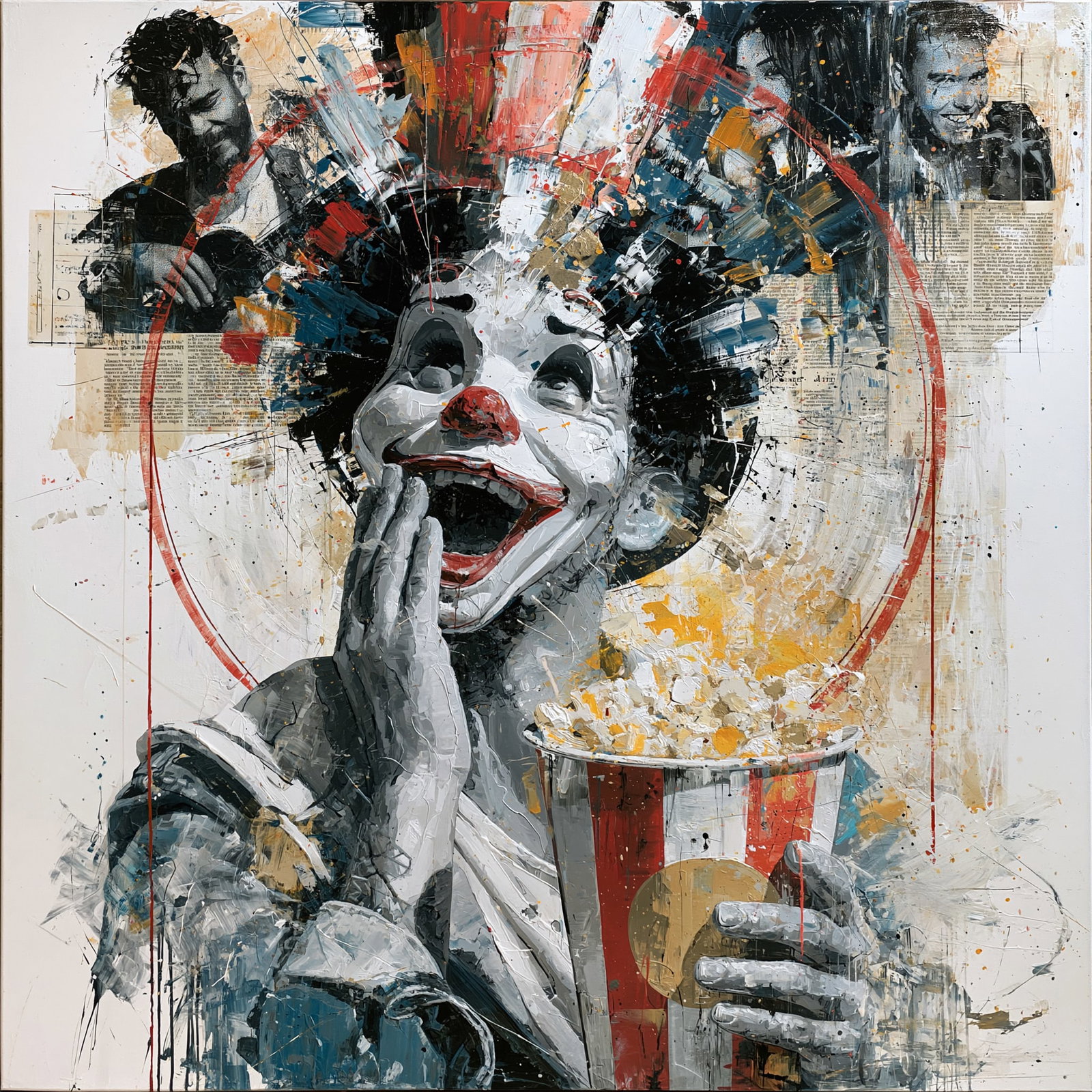 The Greatest Show. Acrylic print on panel. By the IAAG Artists Group. Contemporary.: Title: The Greatest Show Technique: Acrylic print on panel Measures: 20 × 20 inches (51 × 51 cm) Year: Contemporary Condition: Excellent condition. Museum-quality contemporary composition featuring 