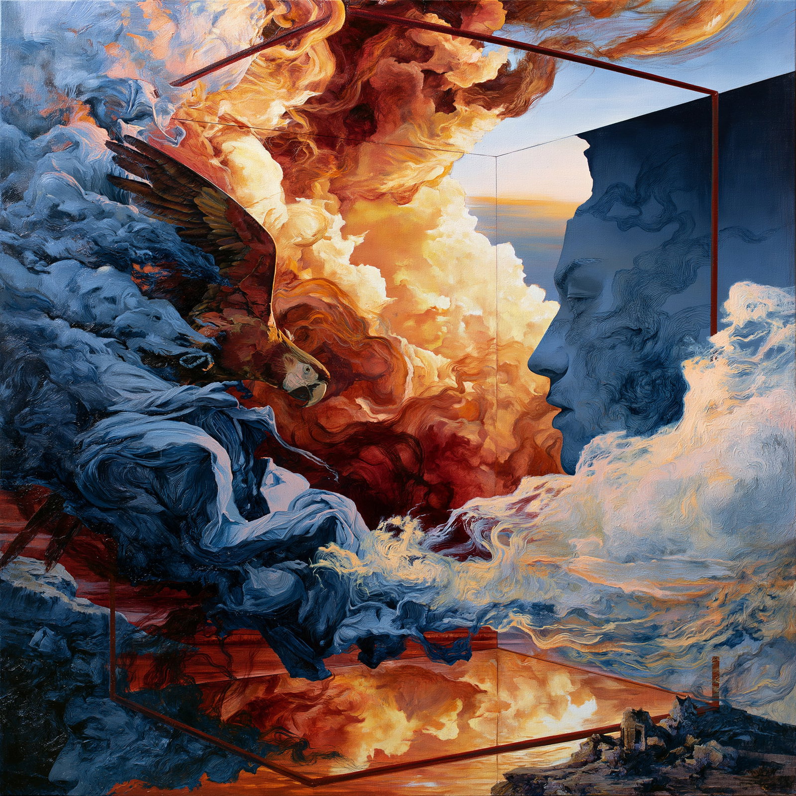 Threshold of Becoming. Acrylic print on panel. By the IAAG Artists Group. Contemporary. (1 of 2)