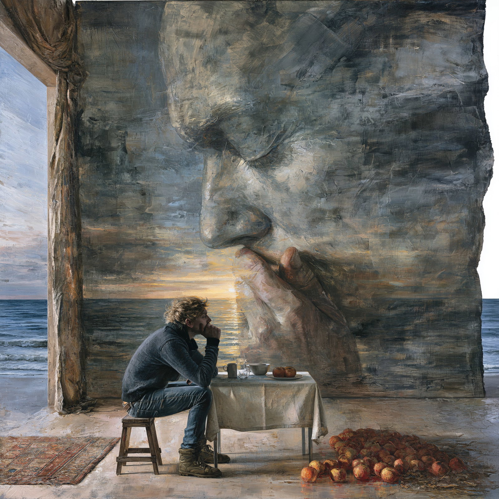 The Weight of Silence. Acrylic print on panel. By the IAAG Artists Group. Contemporary. (1 of 2)