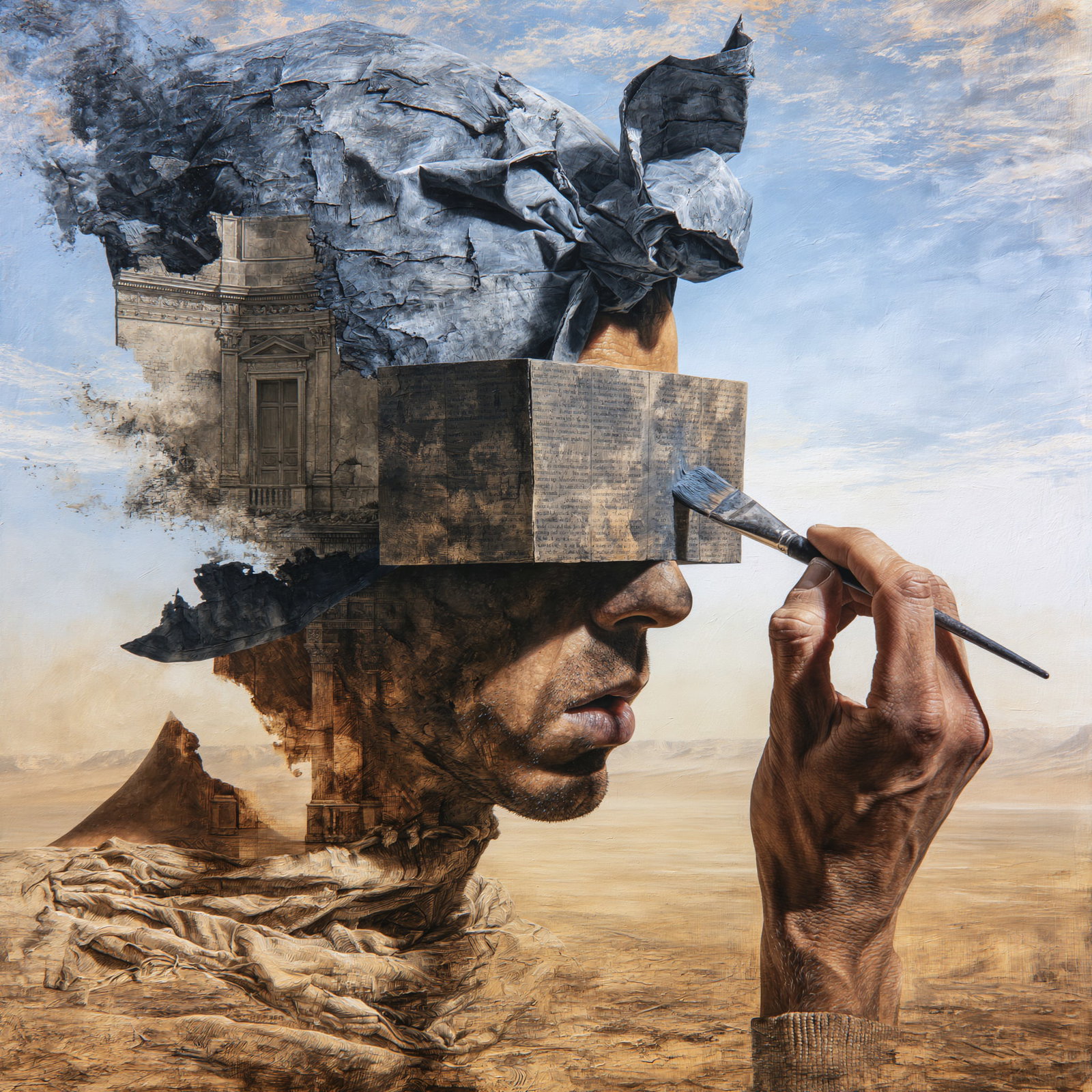 The Architect of Perception. Acrylic print on panel. By the IAAG Artists Group. Contemporary. (1 of 2)