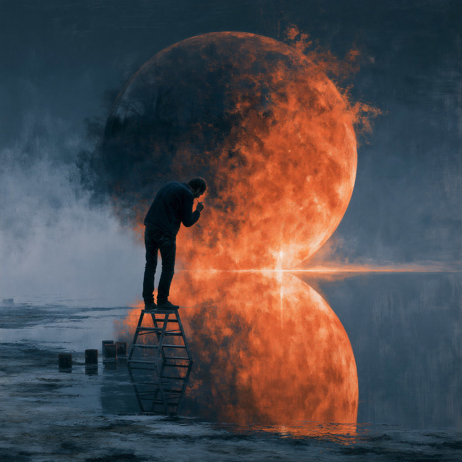 The Weight of a Dying Star. Acrylic print on panel. By the IAAG Artists Group. Contemporary. (1 of 2)