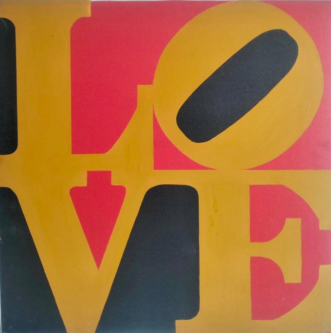 Robert Indiana American 1928–2018 Oil on Canvas Painting in the Style of LOVE Pop Art Period (1 of 5)
