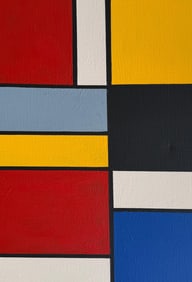 Piet Mondrian Dutch 1872- 1911 Oil on Paper Painting in the Style of Modernism and Abstraction Era