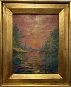 Claude Monet French 1840 - 1926 Oil on Canvas in the Style of Renoir & Manet Impressionist Era.