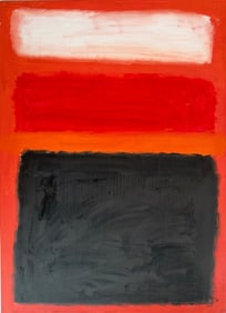 Mark Rothko American 1903 - 1970 Oil on Canvas Painting In The Style of Pollock, Picasso Era
