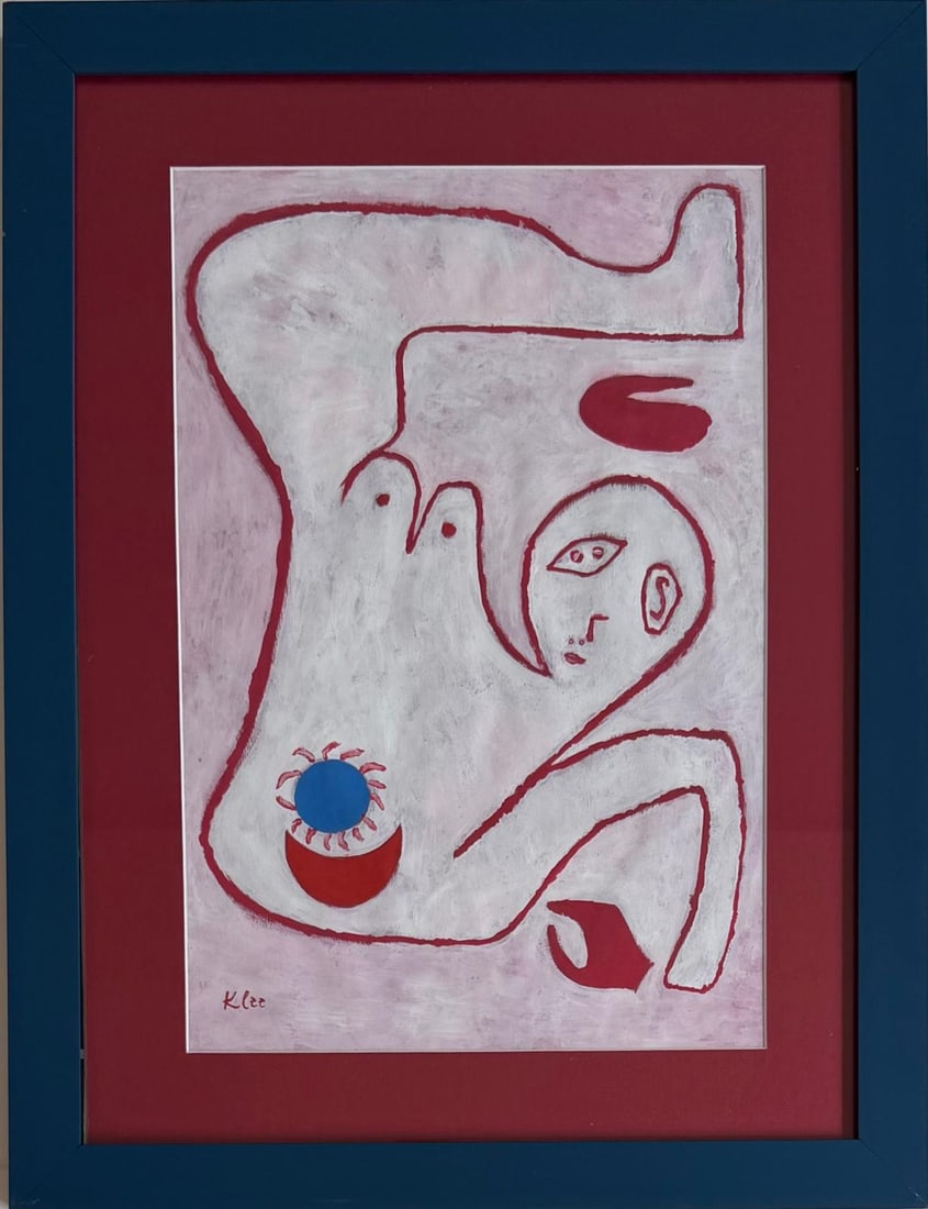 Paul Klee Swiss-German 1879-1940 Watercolor on Paper Painting in the Style of Expressionism Style: Title: Silent Acrobat Technique: Watercolor on Paper Measures: 15 in * 10 in Year: Circa 1928 Condition: Good — stable, with minor surface wear and light craquelure consistent with ageProvenance: Pu