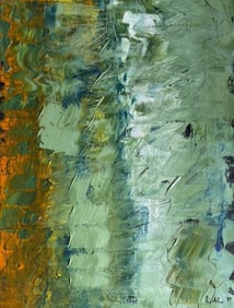 Gerhard Richter German (b. 1932) Oil on Canvas Painting in the Style of Polke, Baselitz, Kiefer Era