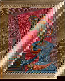 Pablo Picasso Spanish 1881-1973 Oil on Canvas Painting in the Style of Dali, Magritte, Chagall &: Title: Lady with Green Face Technique: OIl on Canvas Measures: 21 in x 16 in Year: Circa 1942 Condition: Good — stable, with minor surface wear and light craquelure consistent with ageProvenance: Ac