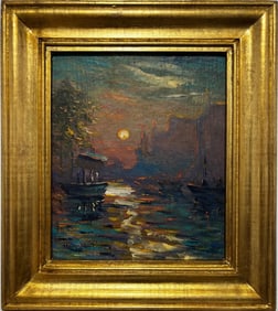 Claude Monet French 1840 - 1926 Oil on Canvas in the Style of Renoir & Manet Impressionist Era.