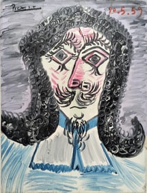 Pablo Picasso Spanish 1881-1973 Oil on Canvas Painting in the Style of Dali, Magritte, Chagall &