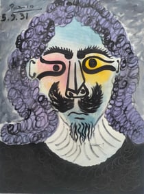 Pablo Picasso Spanish 1881-1973 Oil on Canvas Painting in the Style of Dali, Magritte, Chagall &