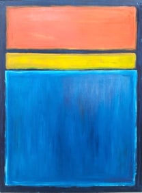Mark Rothko American 1903 - 1970 Oil on Canvas Painting in the Style of Pollock Picasso Era