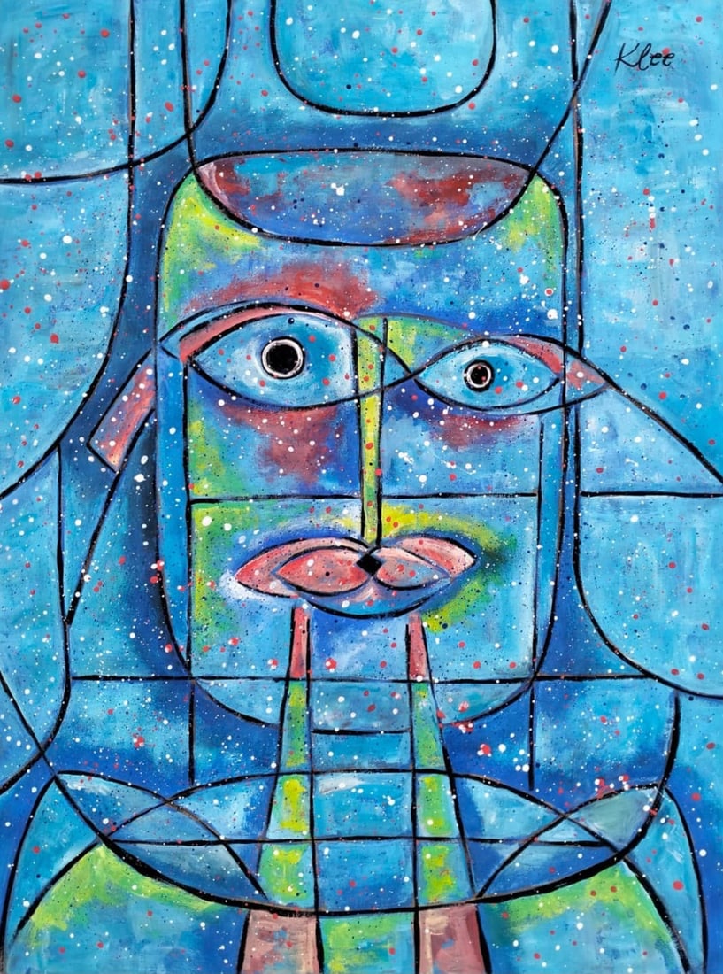 Paul Klee Swiss-German 1879-1940 Watercolor on Paper painting in the Style of Picasso,Miro,Dali Era: Title: Blue Face Technique: Watercolor on paper Measures: 17 x 13 inches (43.2 x 33 cm) Year: Early 20th Century Condition: Good condition with light wear consistent with age. Ready for display. Prove