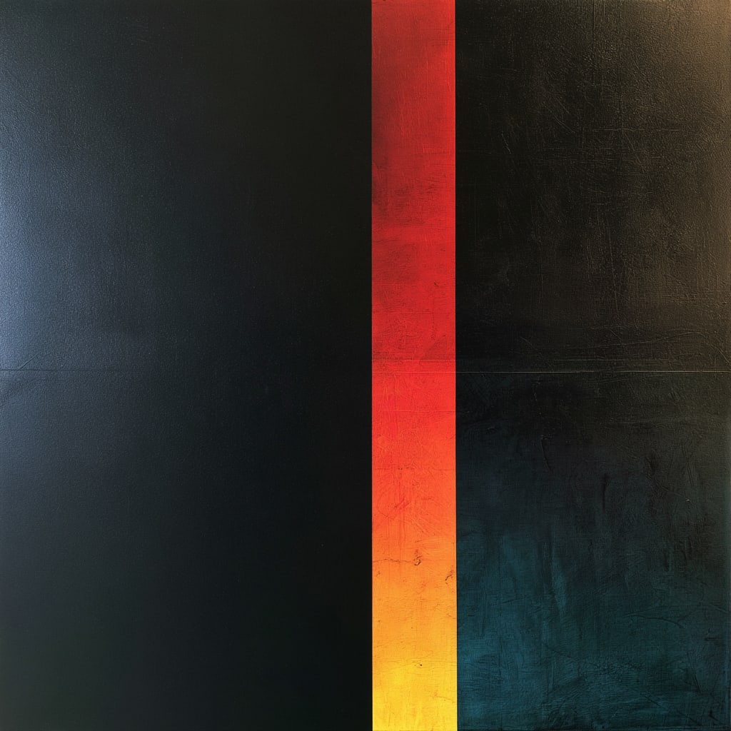 Vertical Ember. Acrylic print on panel. By the IAAG Artists Group. Contemporary.