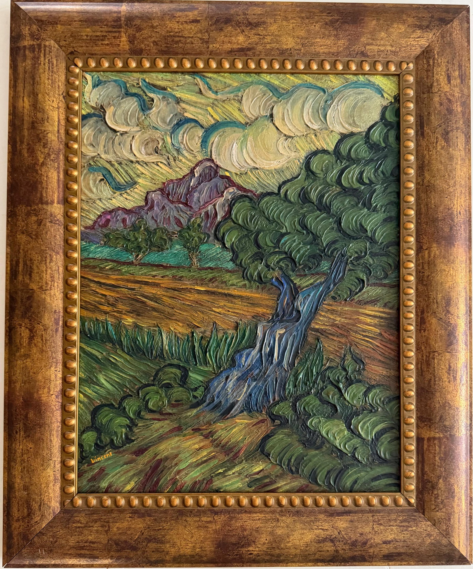 Vincent Van Gogh Dutch 1853-1890 Oil on Canvas painting in the style of. Gaugin, Monet, Degas Period (1 of 6)