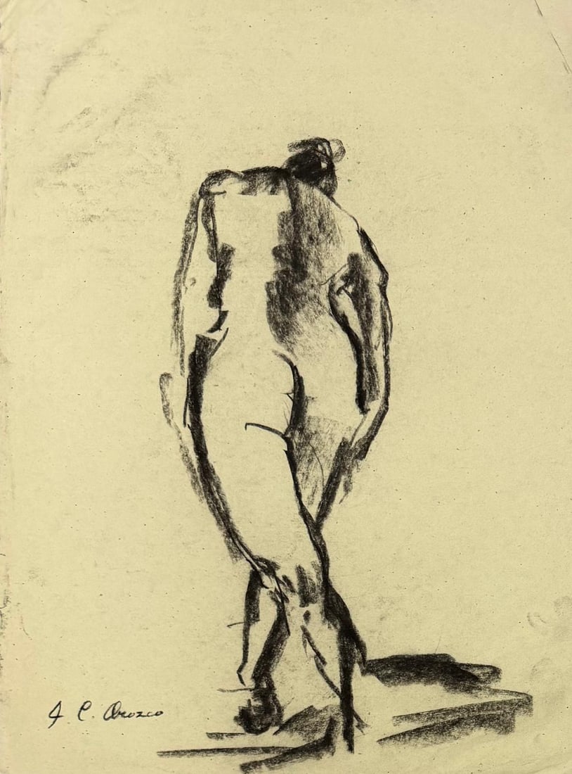 Jose Clemente Orozco Mexican Crayon on Paper (1 of 4)