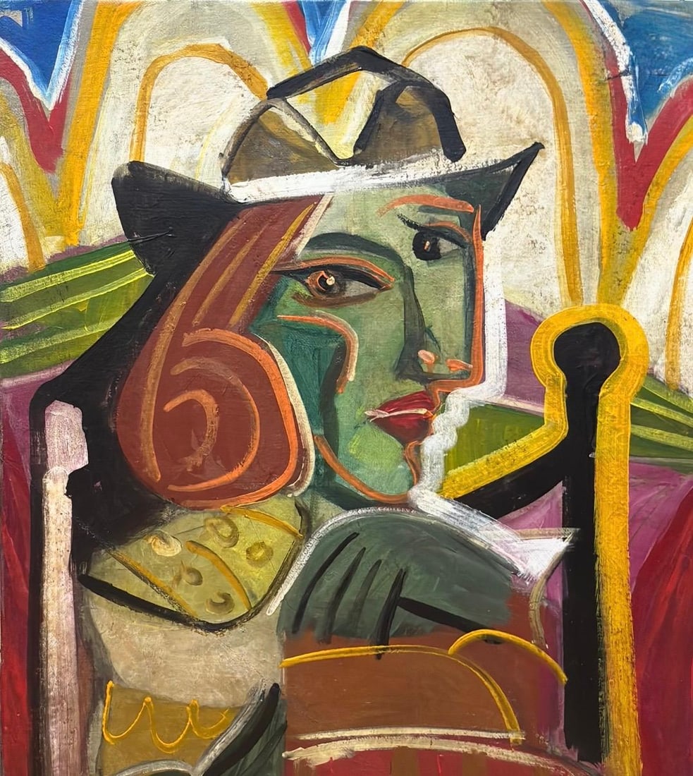 Pablo Picasso Spanish 1881-1973 Oil on Canvas (1 of 5)