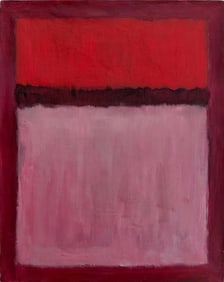 Mark Rothko American 1903 - 1970 Oil on Canvas Painting In The Style of Pollock, Picasso Era
