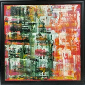 Gerhard Richter German (b. 1932) Oil on Canvas Painting in the style of the Polke, Baselitz, Kiefer