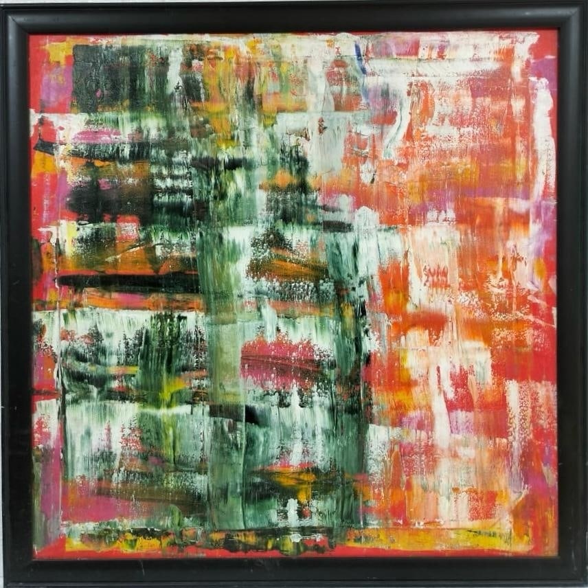 Gerhard Richter German (b. 1932) Oil on Canvas Painting in the style of the Polke, Baselitz, Kiefer (1 of 8)