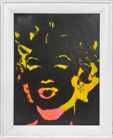 Andy Warhol American 1928-1987 Silkscreen on Canvas Painting in the style of Pop Art Era