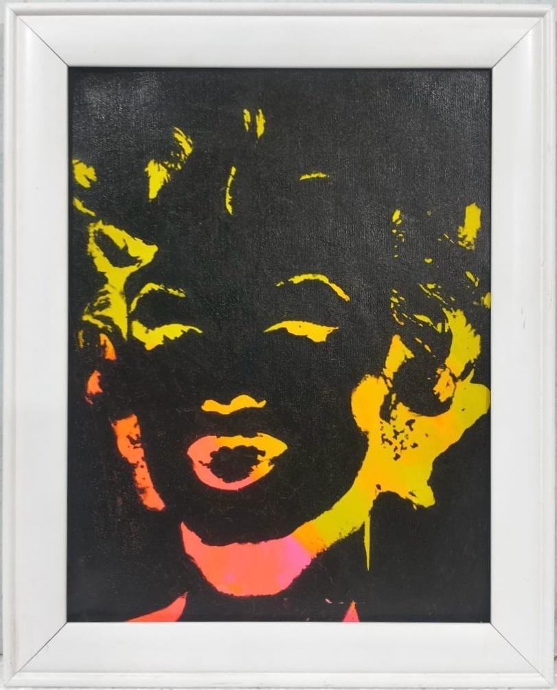 Andy Warhol American 1928-1987 Silkscreen on Canvas Painting in the style of Pop Art Era (1 of 7)
