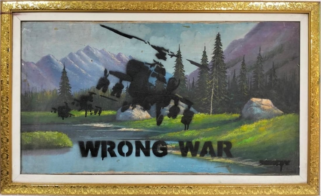 Banksy British (b.1974) Oil on Canvas Painting in the Style of Warhol, Basquiat, Haring (1 of 7)