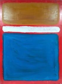 Mark Rothko American 1903 - 1970 Oil on Canvas Painting In The Style of Pollock Picasso Era