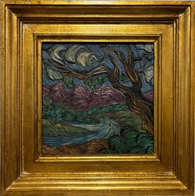 Vincent Van Gogh Dutch 1853-1890 Oil on Canvas Painting.  Gaugin, Monet, Degas Period