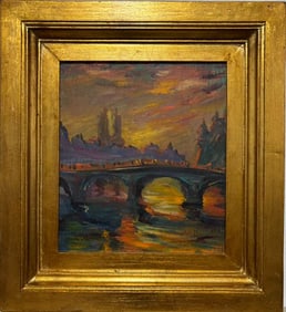 Claude Monet French 1840 - 1926 Oil on Canvas Painting in the Style of Renoir & Manet Impressionist